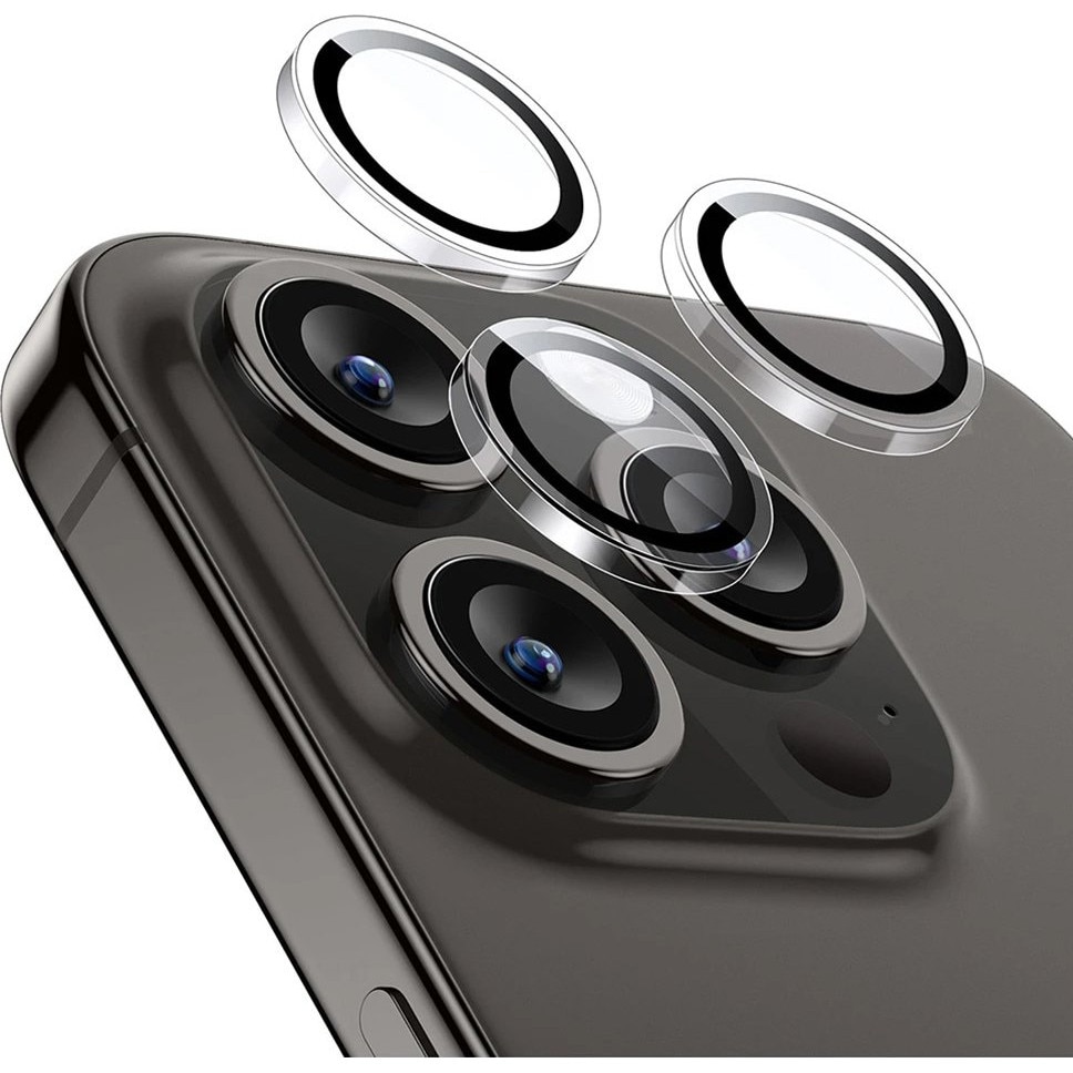 Folie sticla securizata Powertech pentru camera iPhone 15 Pro 15 Pro Max transparenta