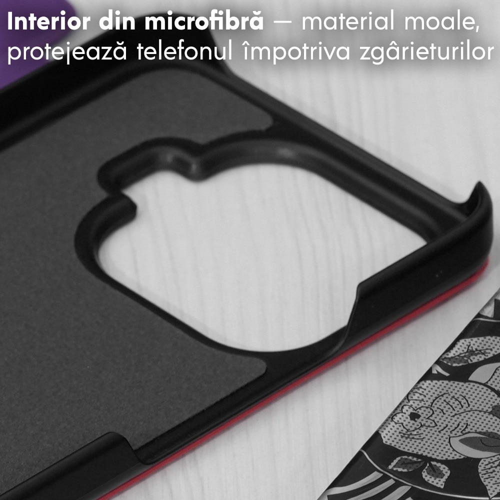 Husa pentru Xiaomi 17T Tip Carte, S-View, Functie de Stand, Calitate Premium, Antisoc, Protectie Sporita, Albastru