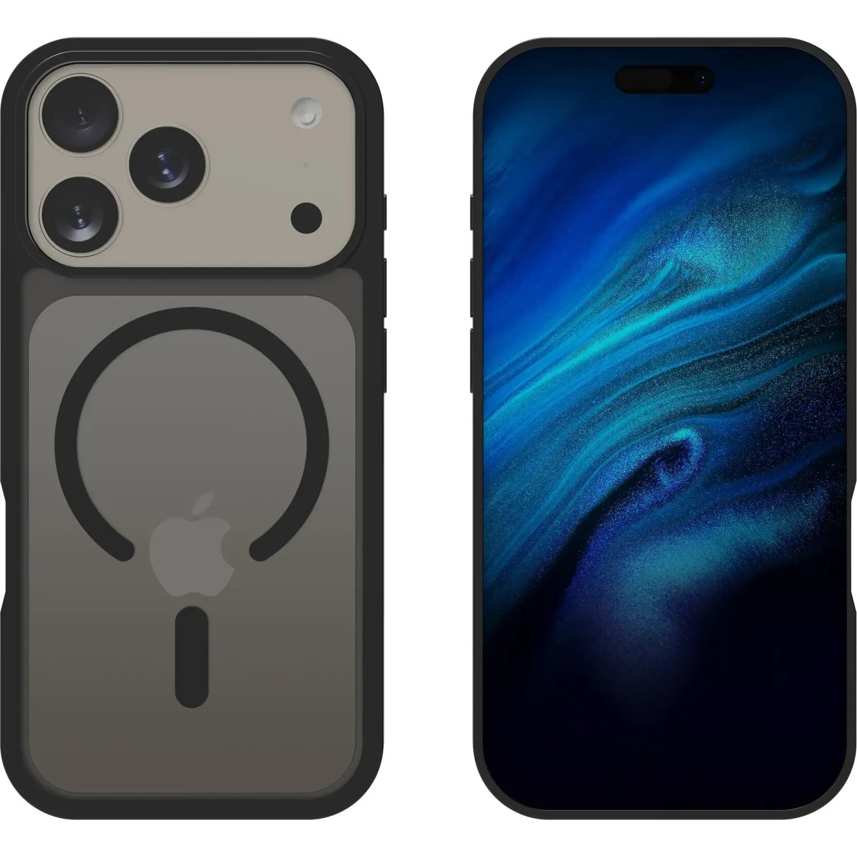 Husa telefon Vivid Magsafe Hybrid pentru Apple iPhone 17 Pro, neagra, din plastic, cu suport MagSafe