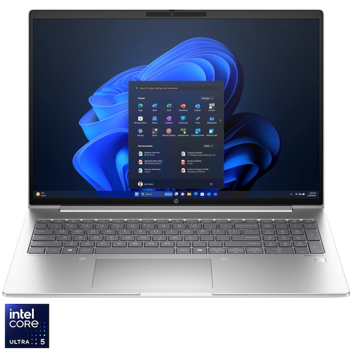 RESIGILAT: Laptop HP ProBook 460 G11 cu procesor Intel® Core™ Ultra 5 125H pana la 4.5GHz, 16'' WUXGA, IPS, 16GB DDR5 RAM, 512GB SSD, NVIDIA RTX 2050 4GB GDDR6, Windows 11 Pro, Silver
