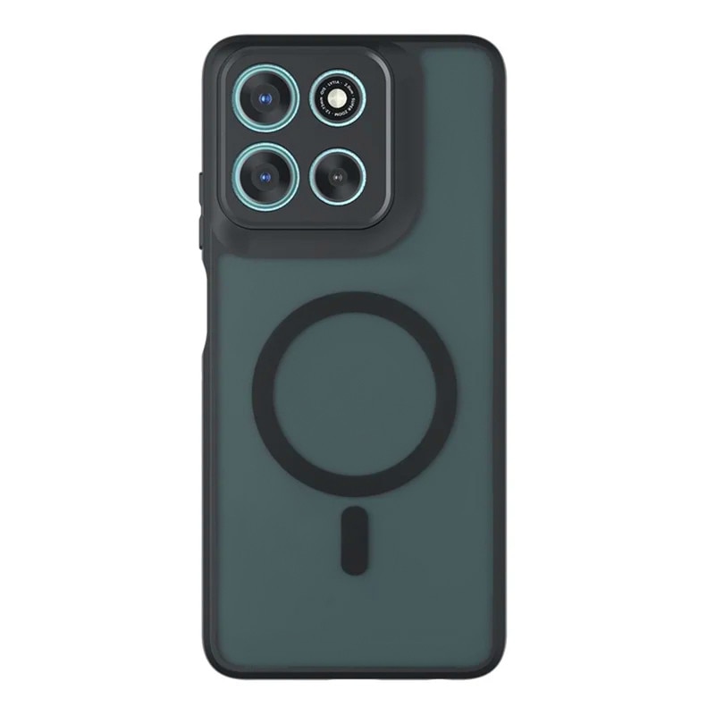 Husa pentru Motorola Moto G57 Power / Moto G67 Power, SKYDDAR INNOVATION, PureFrost MagSafe, AntiSoc, set cu sticker, Negru frost