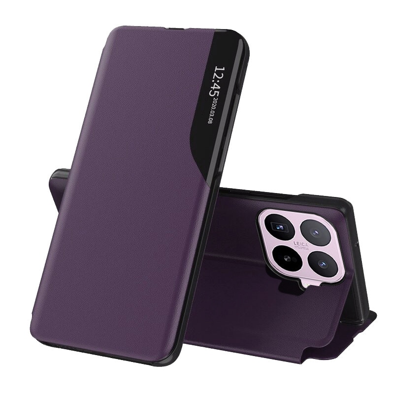 Husa pentru Xiaomi 17T Tip Carte, S-View, Functie de Stand, Calitate Premium, Antisoc, Protectie Sporita, Mov