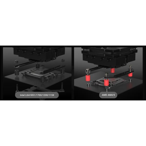 Cooler CPU ID-Cooling IS-40-XT, 4 heatpipe-uri direct touch de 6mm, 94x94x47mm, Negru