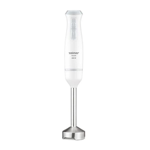 Blender de mana Zelmer Pulsa Premium ZHB4563S, 800 W, Turbo, Tocator, Pahar de masurare, Tel, Palete (Alb)