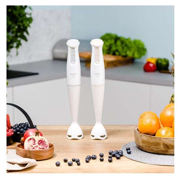 Blender de mana Zelmer ZHB4560I Pulsar, 800 W, 2 lame inox, Turbo, design ergonomic (Alb/Roz)