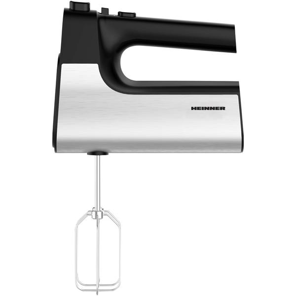 Mixer de mana Heinner HM-500BKSS, 500 W, viteza variabila (Negru/Inox)