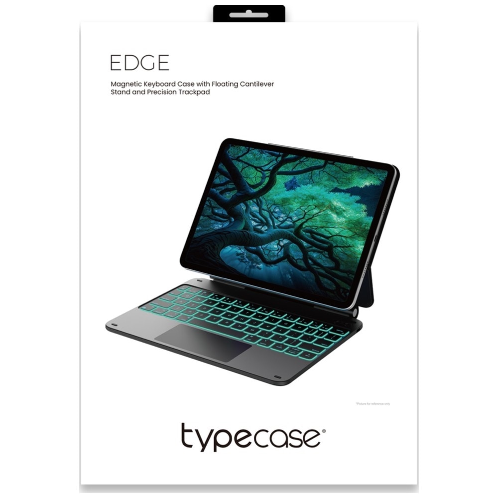 Husa cu tastatura Typecase Edge compatibila cu iPad Air 13 inch 2024 / 2025, 500mAh, USB-C, Alb