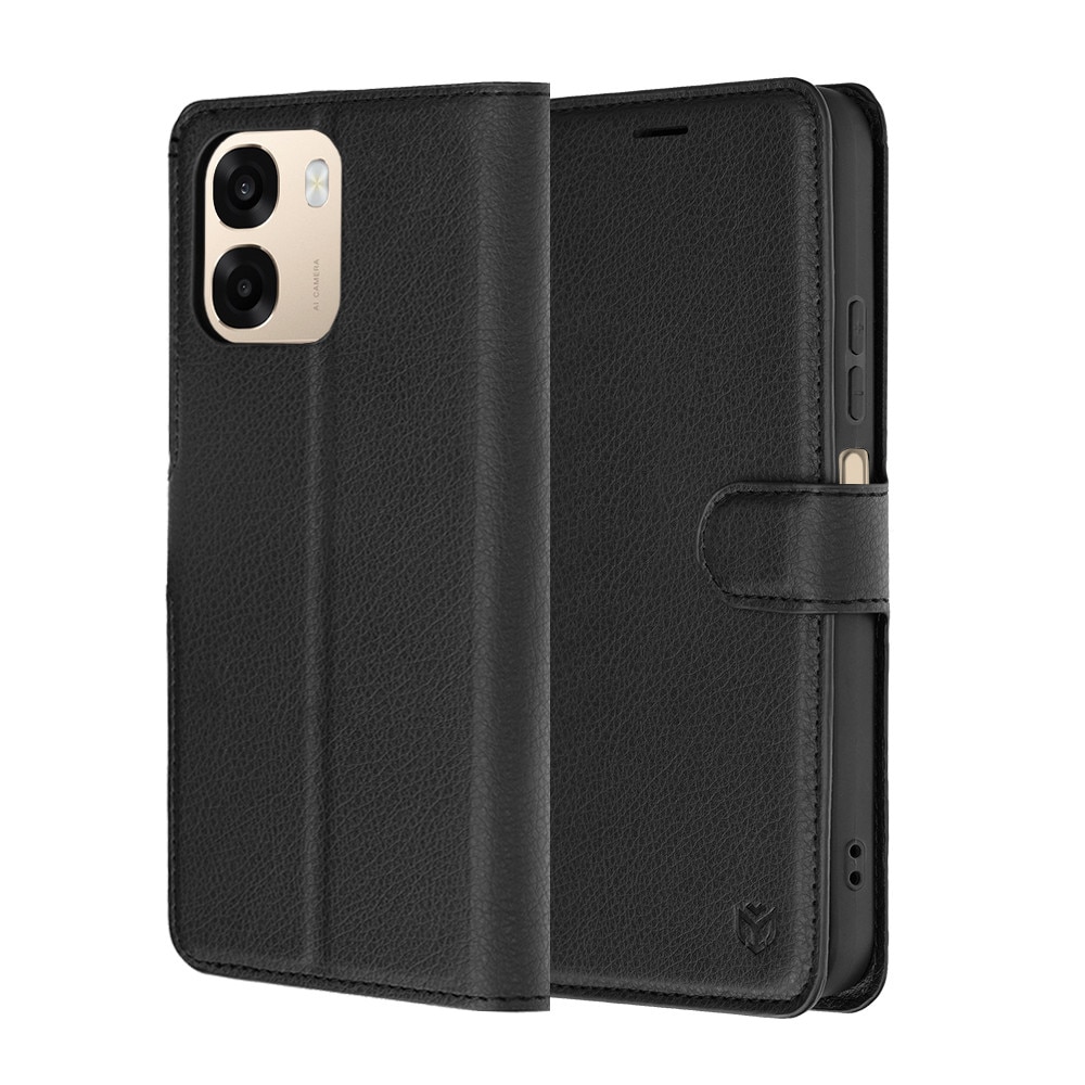Husa compatibila cu Oppo Oppo A6x 4G/ Oppo A6x 5G/ Oppo A6 4G/ Oppo A6k 4G, Stef's Cat, Leather Folio, negru