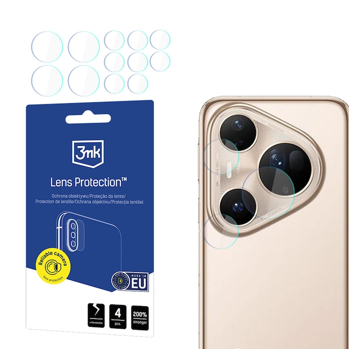 Folie protectie 3mk Lens Protection Huawei Pura 80 Ultra transparenta 0,16mm