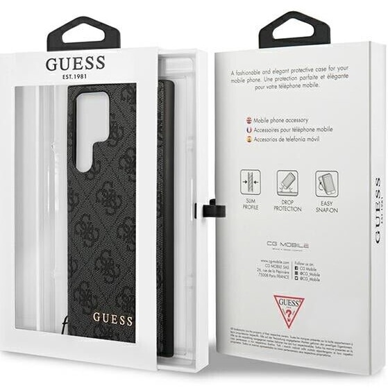 Husa de protectie Guess Cover 4G Charm pentru Samsung Galaxy S24 Ultra, Grey