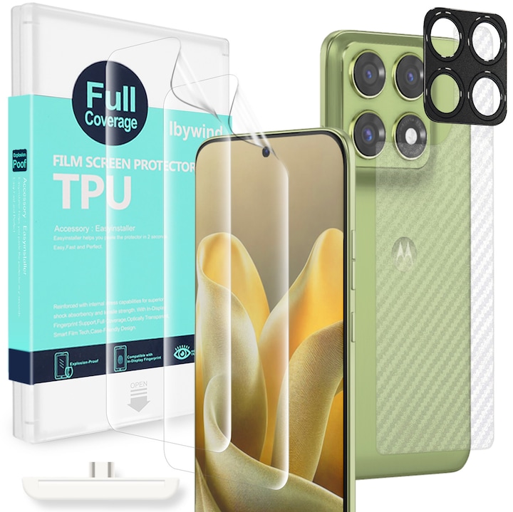 Folie Sticla Ibywind pentru Motorola Edge 70 Pro/70 Pro+ 5G, Pachet 2, TPU, protectie pentru obiectiv, Montaj Usor, Ultra HD, Anti Zgarieturi, Anti Socuri