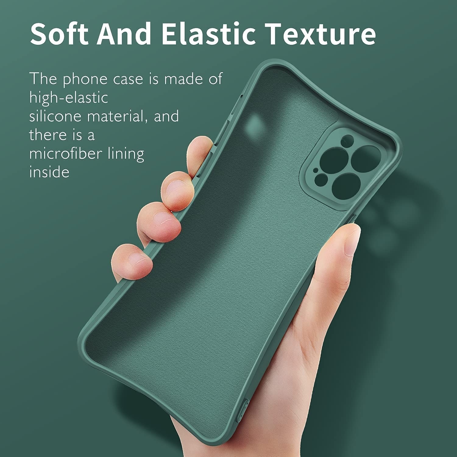 Husa protectie Flippy compatibila cu Apple iPhone 13 Liquid Silicone Ring cu suport rotativ Verde