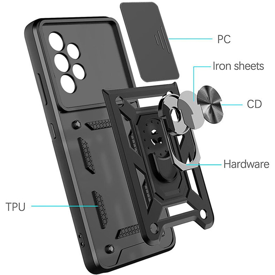 Husa pentru Samsung Galaxy A53 5G - Techsuit CamShield Series - Black
