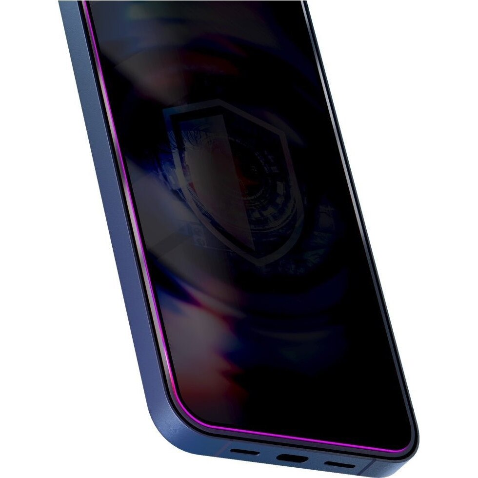 Folie din sticla temperata 3MK HardGlass Max Privacy, filtru de confidentialitate Full Cover, 9H, cadru negru, compatibil Apple iPhone 15/16, 0,3 mm