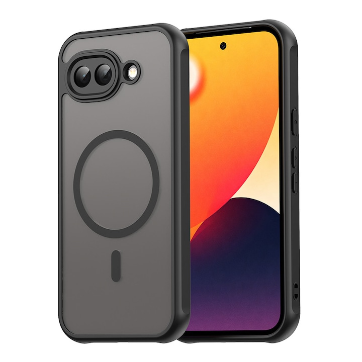 Husă pentru Google Pixel 10a, Aiyando, Ghost Series, anti-ingalbenire, neagră, slim