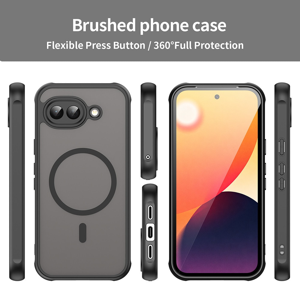 Husă pentru Google Pixel 10a, Aiyando, Ghost Series, anti-ingalbenire, neagră, slim