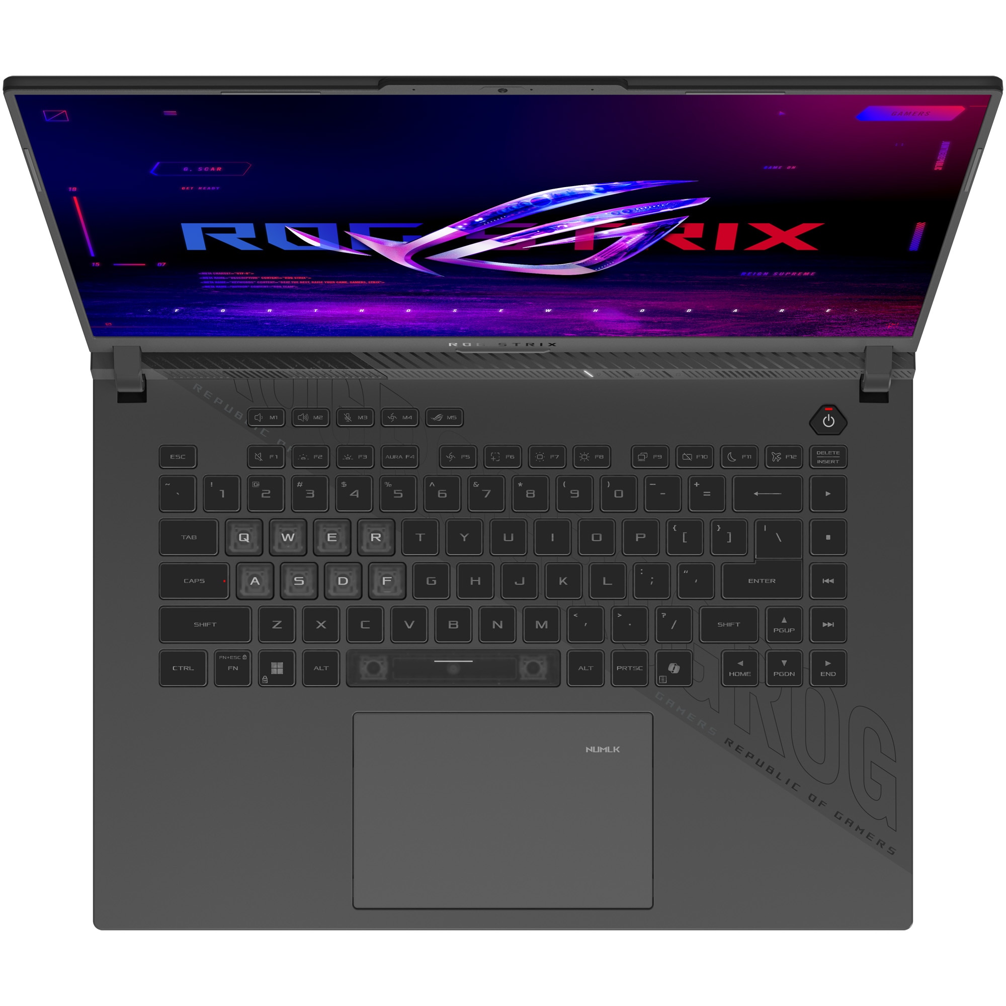 Laptop Gaming ASUS ROG Strix G16 G614PP cu procesor AMD Ryzen™ 9 8940HX pana la 5.3GHz, 16", Full HD+, IPS, 165Hz, 32GB DDR5, 1TB SSD, NVIDIA® GeForce RTX™ 5070 8GB GDDR7, No OS, Eclipse Gray