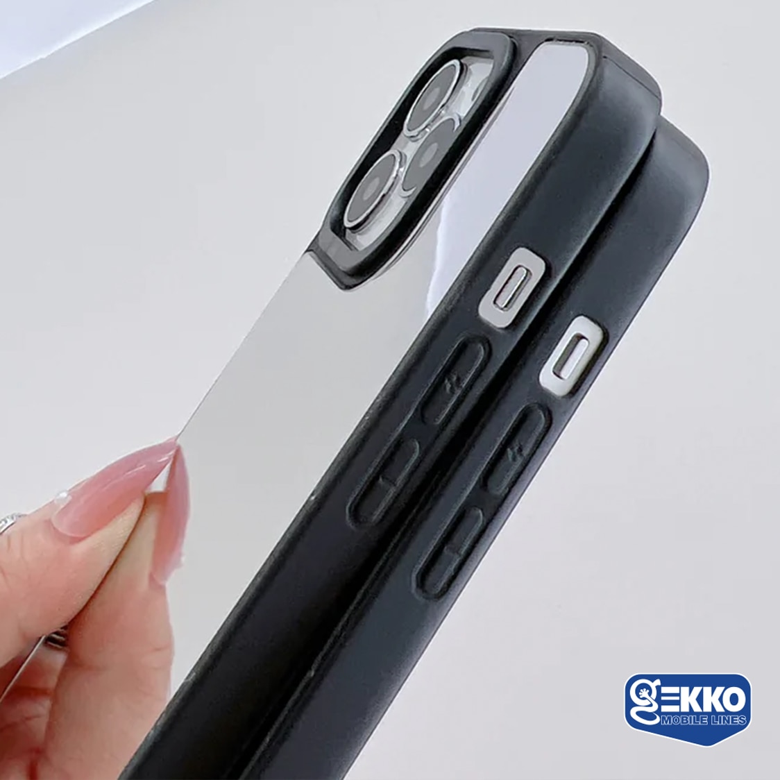Husa pentru iPhone 12 Pro Max - Mirror, reflect, Ultra Impact, margini din silicon - Gekko Mobile
