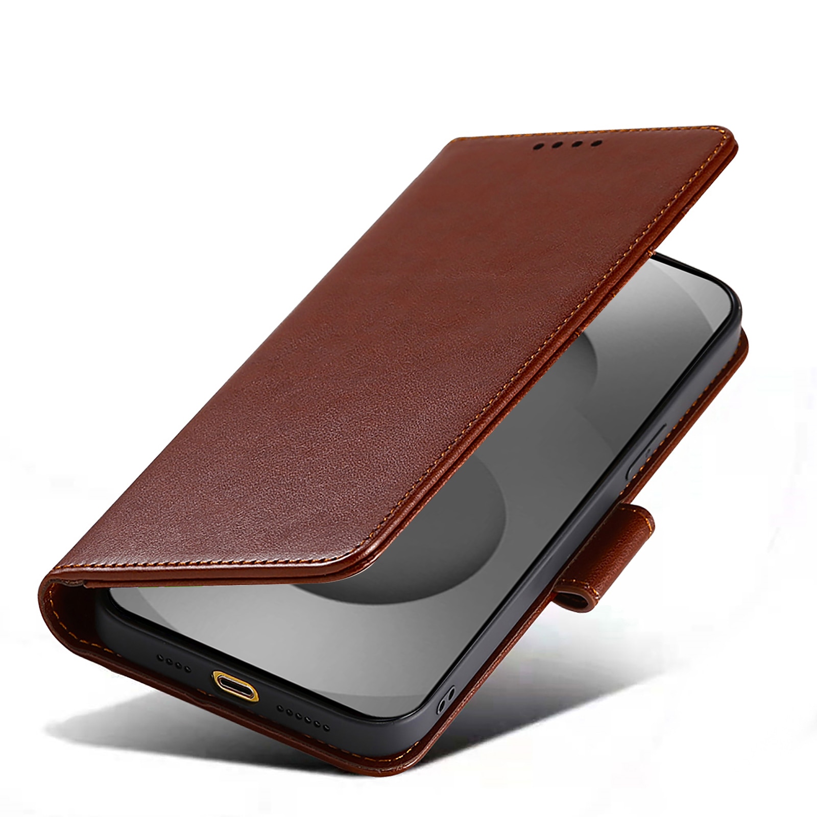 Husa pentru Samsung Galaxy S26 Ultra, Omelivon, piele fina, Diary Book, tip carte, cu Portofel Interior, stand, Inchidere Magnetica, Antisoc, Maro