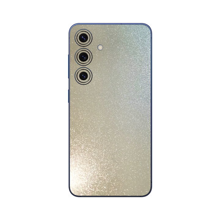 Folie iSkinz pentru Samsung Galaxy S24 FE - Crystal White Sidef, 360 Cut, Skin Adeziv Full Cover, Protectie Carcasa Spate si Laterale
