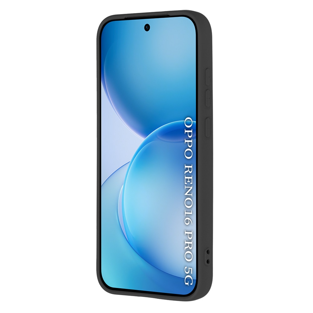 Husa pentru Oppo Reno 16 Pro 5G Liquid Silicone, subtire, captusita cu microfibra, anti amprenta, protectie camera foto, negru
