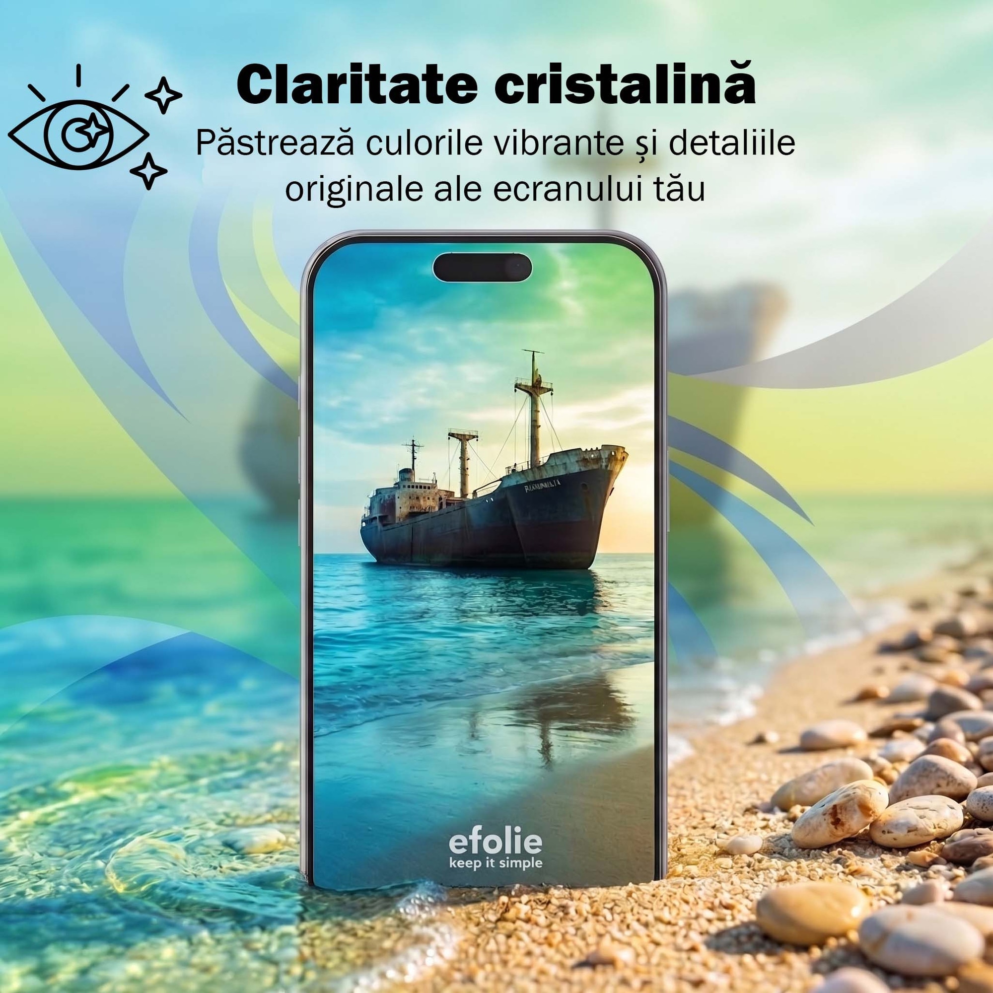 Folie de Protectie Fata Premium, efolie®, iHunt Titan Music P11001 Ultra, Transparenta, Silicon EPU 0.18mm, Auto-Regenerare, Anti-Amprenta, Strat Oleofob, Claritate HD, Protectie la Socuri si Zgarieturi, Montaj Usor Rapid, Inclus Kit Instalare