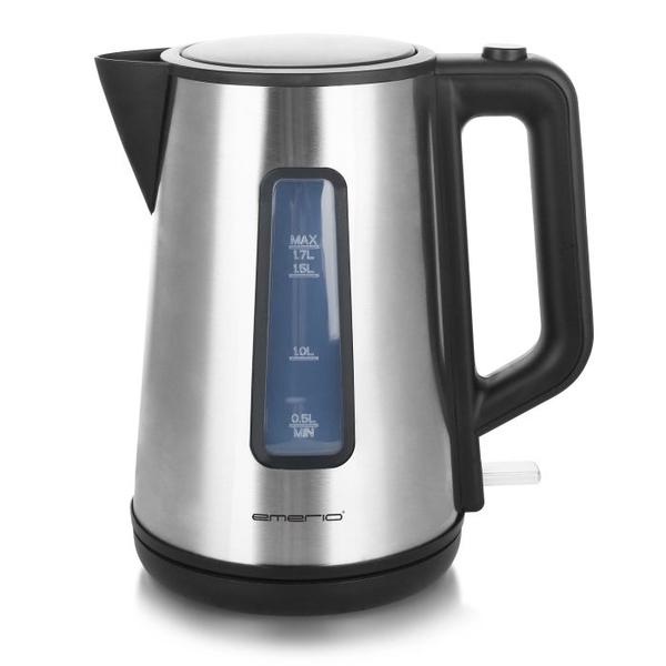 Fierbator de apa Emerio WK-122829, 1.7 L, 2200 W (Negru/Inox)
