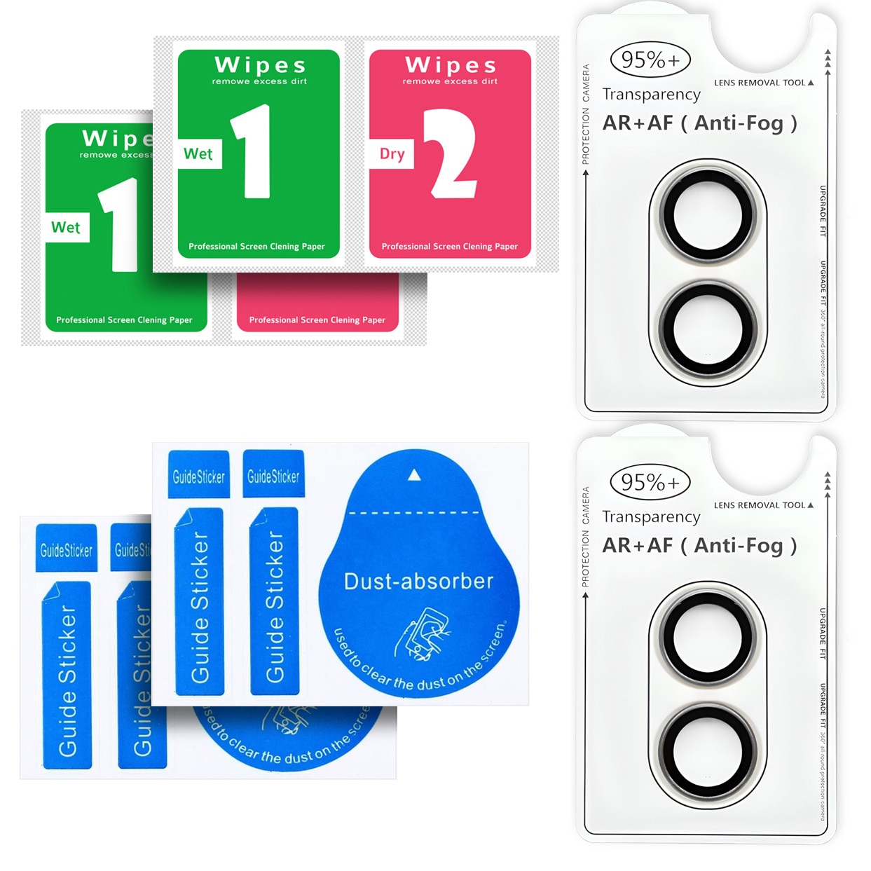 2x Folie protectie camera iPhone 17, 9H, transparent, set