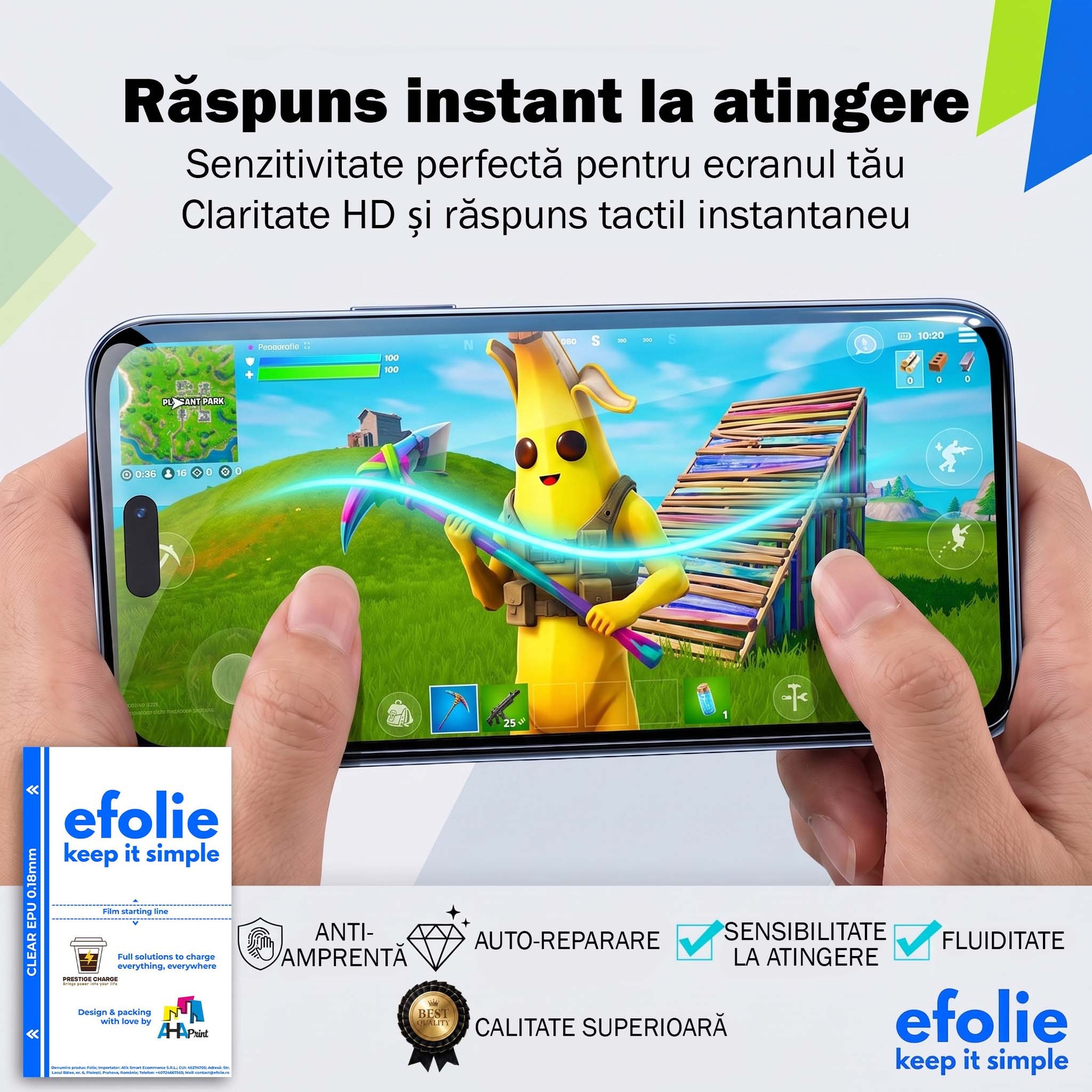 Folie de Protectie Fata Premium, efolie®, Honor Magic7 RSR, Transparenta, Silicon EPU 0.18mm, Auto-Regenerare, Anti-Amprenta, Strat Oleofob, Claritate HD, Protectie la Socuri si Zgarieturi, Montaj Usor Rapid, Inclus Kit Instalare