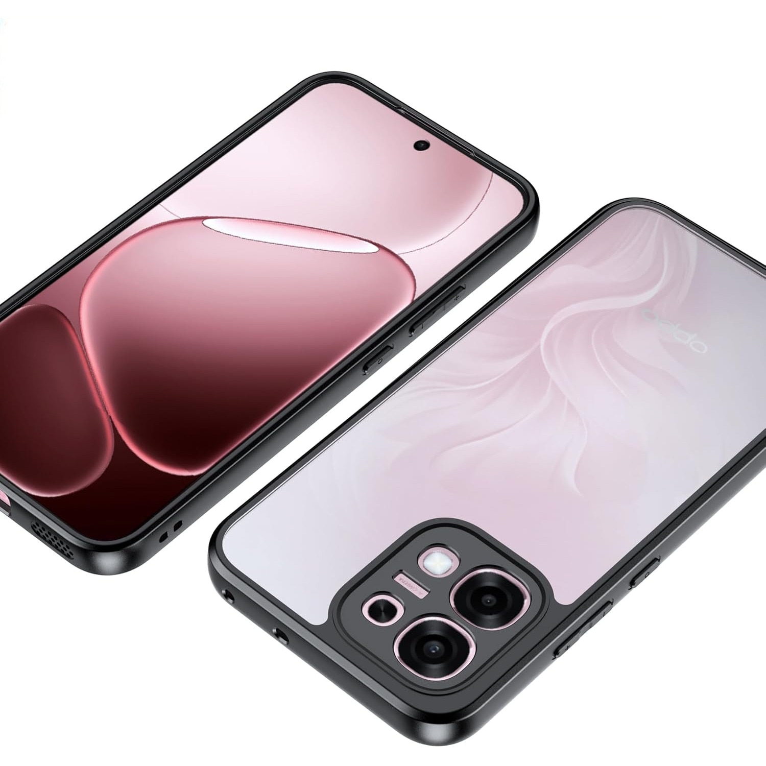 Husa pentru Oppo A6 Pro 5G, Fusion Hybrid, transparenta cu rama neagra