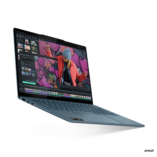 Ultrabook Lenovo Yoga Slim 7 14AKP10 (Procesor AMD Ryzen™ Al 7 350 (16M Cache, up to 5.0GHz), 14inch WUXGA OLED, 16GB, 512GB SSD, AMD Radeon 860M, Win 11 Home, Albastru)