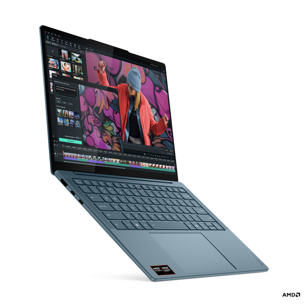 Ultrabook Lenovo Yoga Slim 7 14AKP10 (Procesor AMD Ryzen™ Al 7 350 (16M Cache, up to 5.0GHz), 14inch WUXGA OLED, 16GB, 512GB SSD, AMD Radeon 860M, Win 11 Home, Albastru)