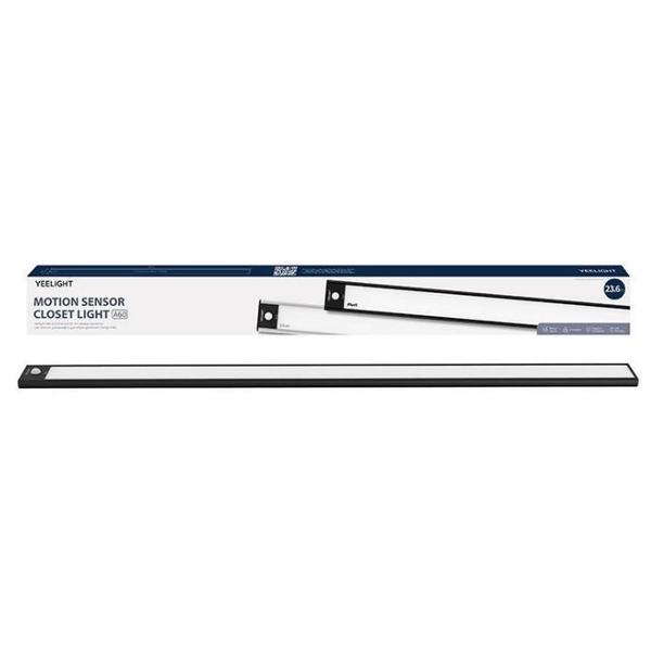Lampa LED Yeelight YLCG006BK, Senzor miscare pentru dulap A60, 60 cm lungime (Negru)