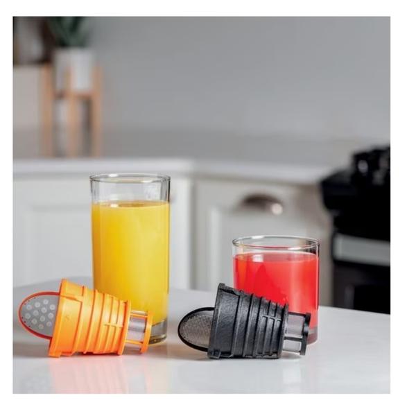 Storcator lent Ninja Cold Press Juicer JC151EU, pentru fructe si legume, cu pahar 700 ml si recipient pulpa 1.1 L, sucuri proaspete si wellness shots, termen livrare 7-8 zile (Gri)