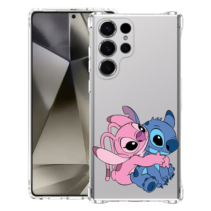 BestCase® Husa pentru Samsung Galaxy S23 Ultra, Anti Shock 1.5MM, Angel Hugging Stitch, Protectie camera si ecran, 1399746 AS 1842