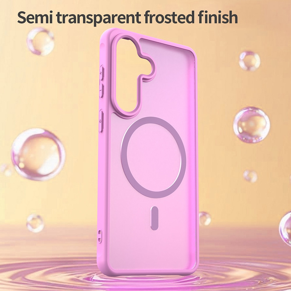 Husa pentru Samsung Galaxy S26 Plus cu protectie pentru lentile si MagSafe EasyCharge, Ghost Series Anti-ingalbenire, frosted - roz