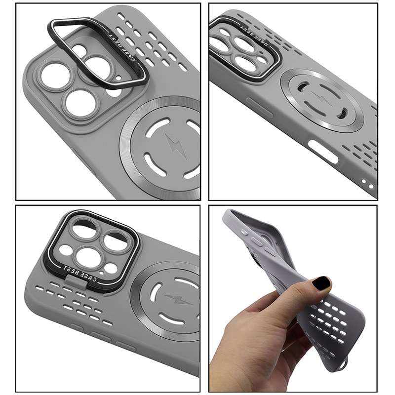 Husa de Protectie Telefon, Pentru Apple iPhone 16 Pro, TPU, Ultra Slim, Suport Pentru Camerelor, Protectie Impotriva Socurilor si Caderilor, Gri