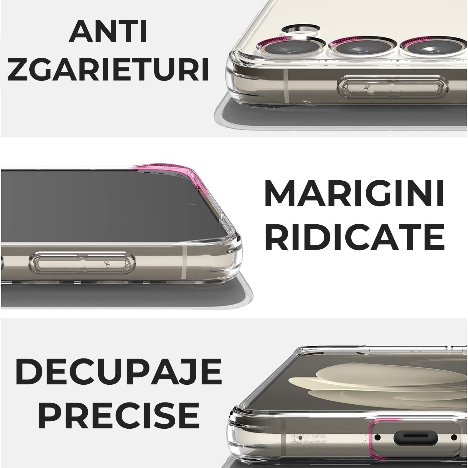 Husa pentru Motorola Signature DaDen, Ultra slim, Antisoc, Transparenta