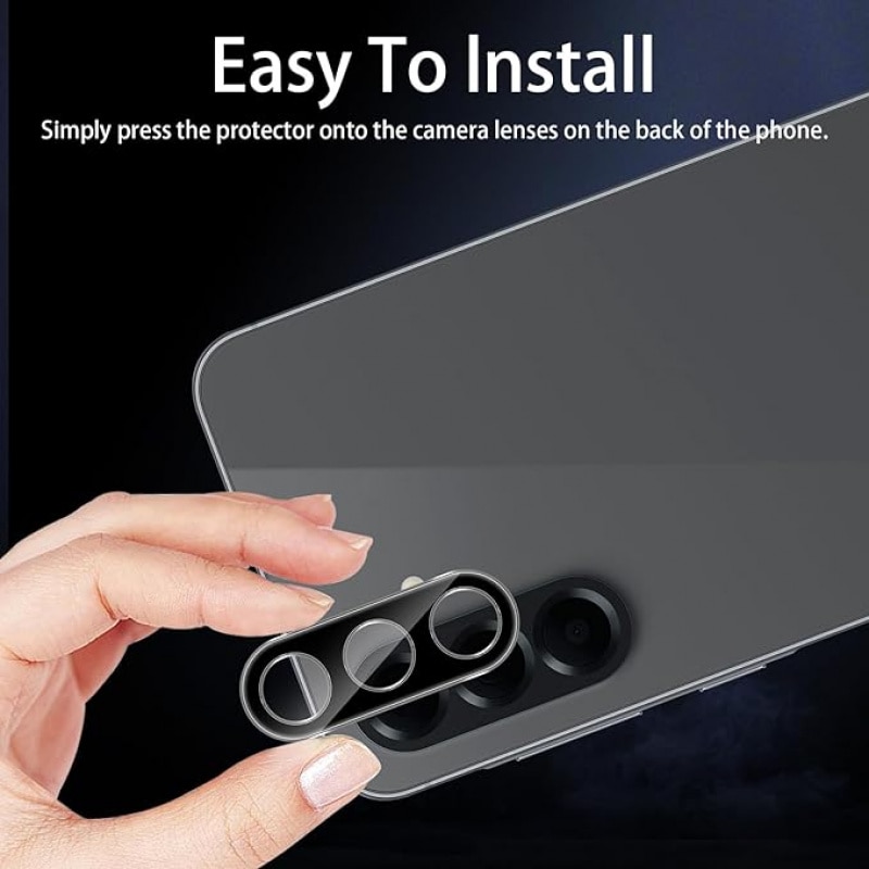 2 Pack Protectie Lentila Camera pentru Samsung Galaxy A56 5G - 9H Sticla Temperata HD, Anti-Rasini & Fara Bulburi Neagra