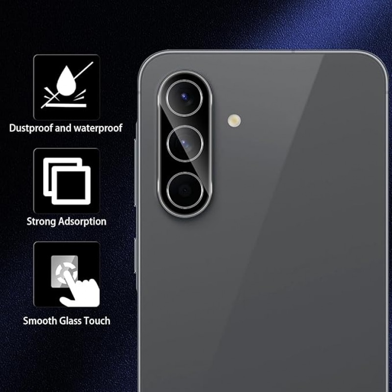 2 Pack Protectie Lentila Camera pentru Samsung Galaxy A56 5G - 9H Sticla Temperata HD, Anti-Rasini & Fara Bulburi Neagra