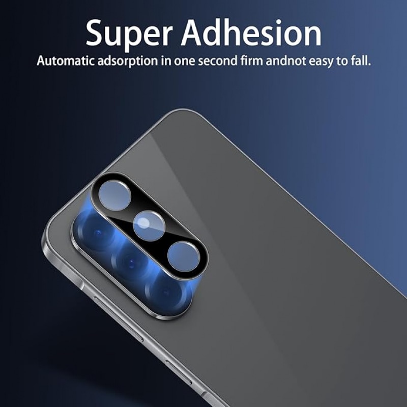 2 Pack Protectie Lentila Camera pentru Samsung Galaxy A56 5G - 9H Sticla Temperata HD, Anti-Rasini & Fara Bulburi Neagra