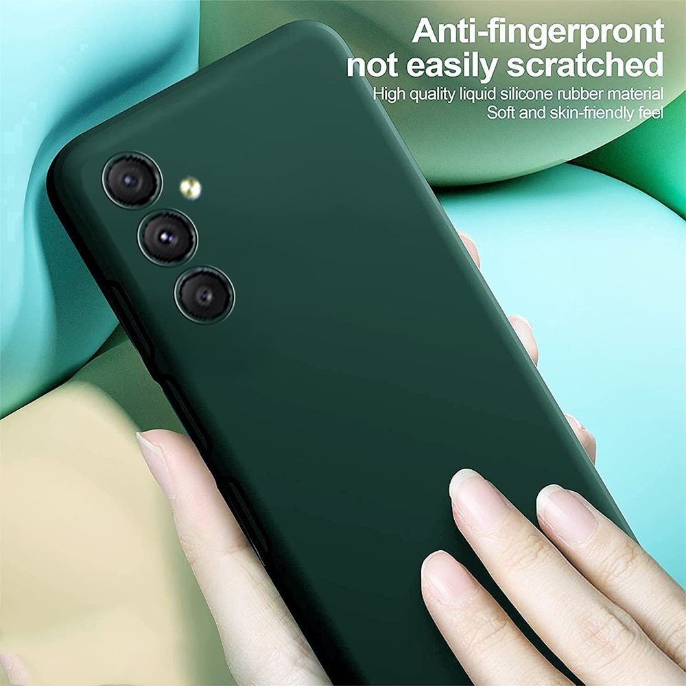 Husa Jelly Silicone Compatibil cu Samsung Galaxy A34 5G, Interior de microfibra, Flexibila, Verde Inchis