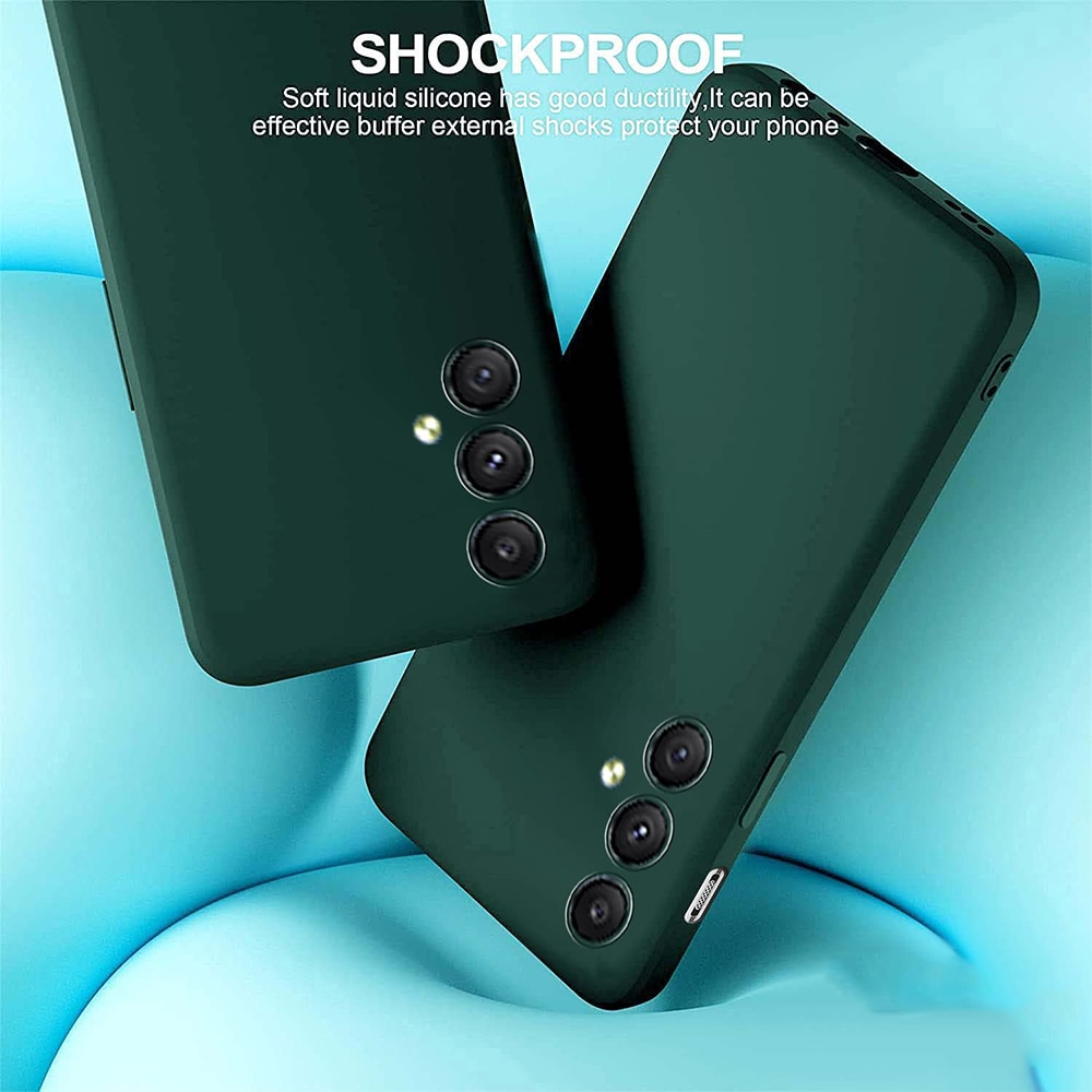 Husa Jelly Silicone Compatibil cu Samsung Galaxy A34 5G, Interior de microfibra, Flexibila, Verde Inchis