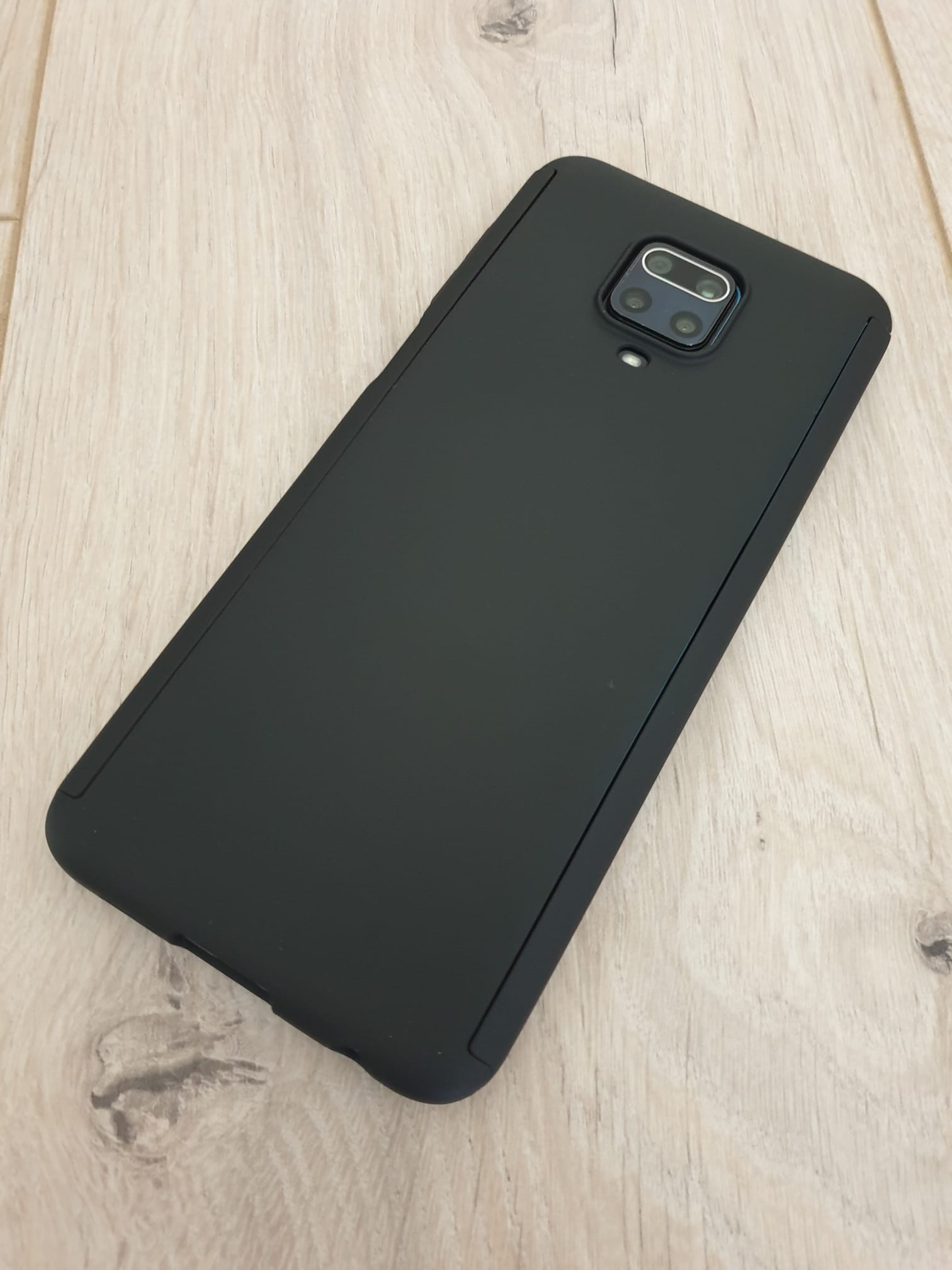 Husa Xiaomi Redmi Note 9 Pro Full Cover 360 Negru + Folie de protectie