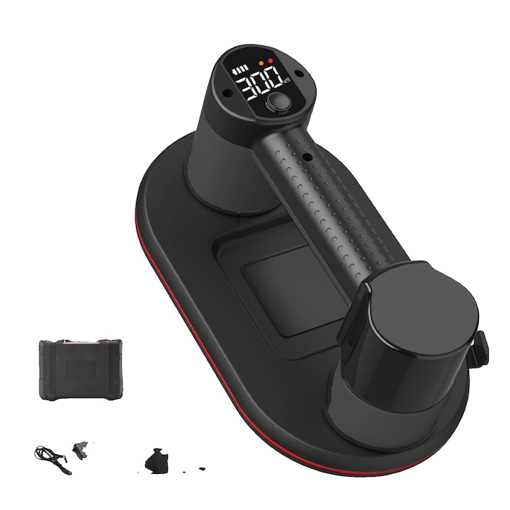 Aspirator electric, sistem cu doua motoare, display inteligent, 2 acumulatori, 300KG, 3600mAh