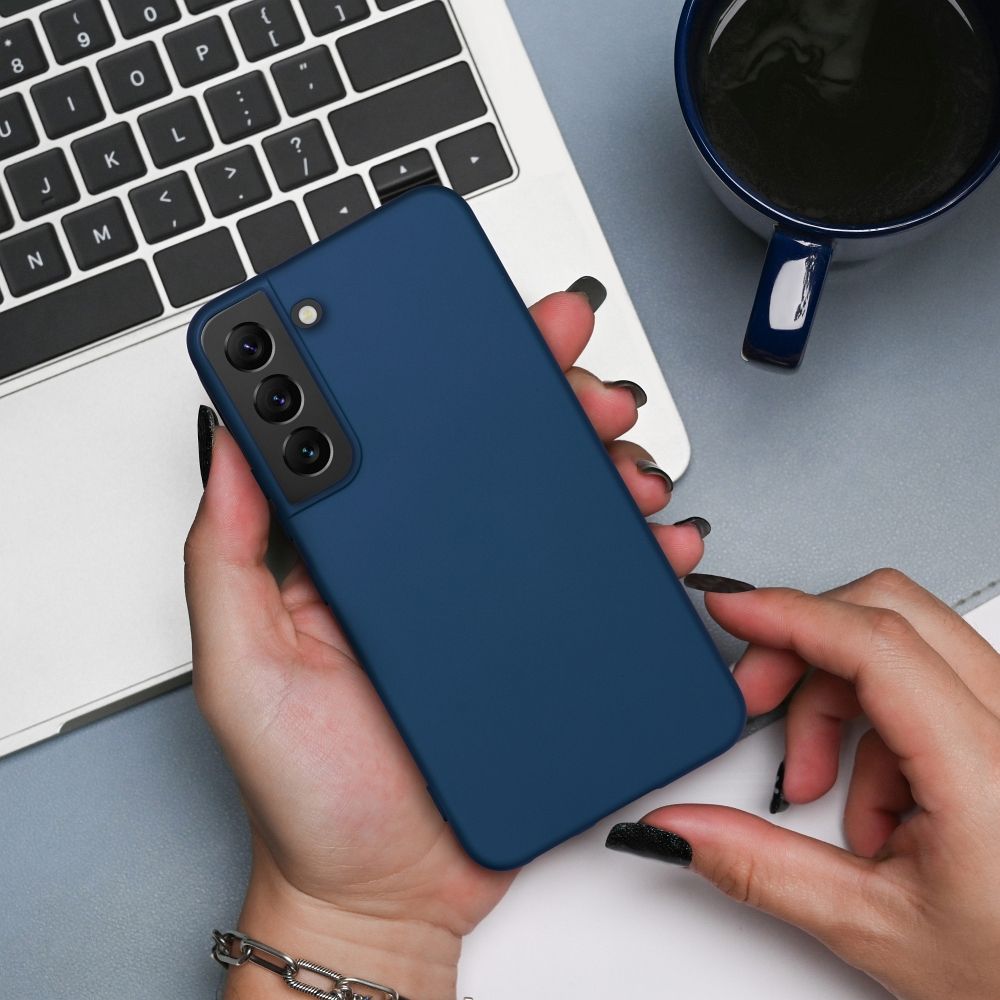 Husa pentru Samsung Galaxy A27 5G, Silicon Premium Catifelat, Protectie Camere, Albastru