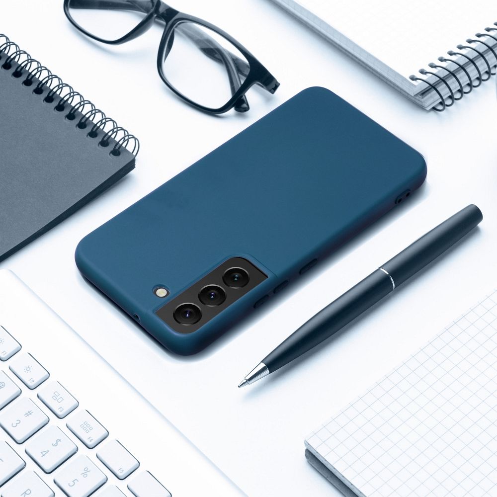 Husa pentru Samsung Galaxy A27 5G, Silicon Premium Catifelat, Protectie Camere, Albastru