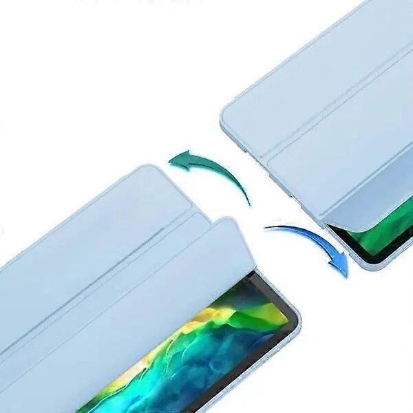 Husa Smart Cover pentru iPad Pro 12.9, PRE-CJk0515-26-0825-2175, cu suport reglabil si loc pentru Apple Pencil, interior din microfibra, albastru deschis