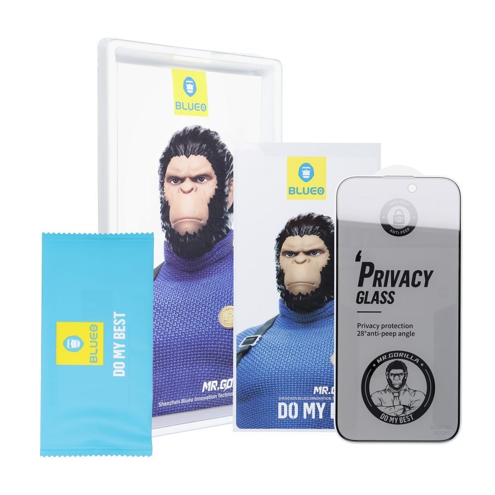 Folie protectie pentru Apple iPhone 17, 5D, Privacy, Mr. Monkey Glass