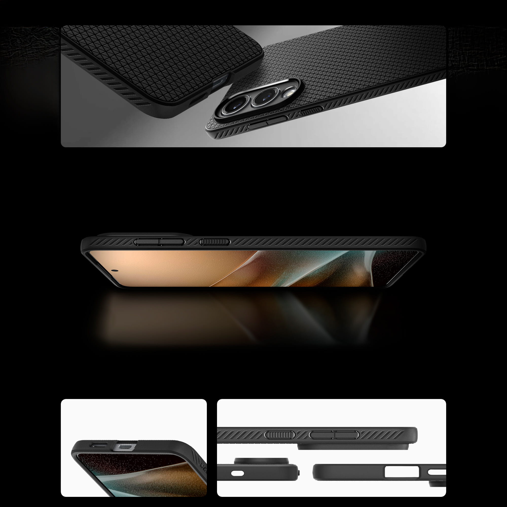 Husa Spigen Liquid Air pentru Samsung Galaxy S25 Edge, negru